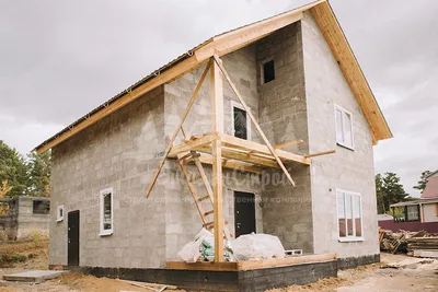 Фасад дома из полистиролбетона: чем и как отделывать? | Пластблок:  производство и строительство домов из полистиролбетона | Дзен
