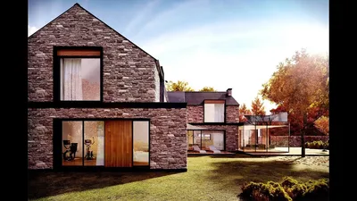 Дома из природного камня - modern stone house - YouTube