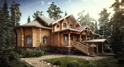 Дома из бревна под ключ проекты и цены в Кирове