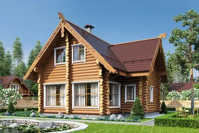 Рубленные дома и бани из бревна - Ручная рубка деревянных домов из бревна в  Москве: проекты, цена