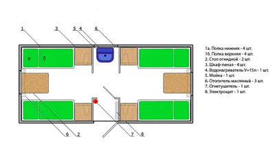 Вагон дом жилой на 4 человека (Модель 1)