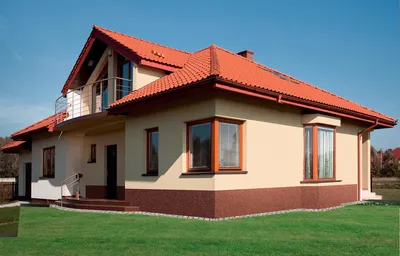 Дом окрашенные фасадной краской ВД-АК 1180 — Краски оптом