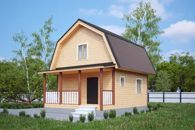Проект небольшого каркасного дома 6х9 с мансардой – стоимость комплектаций  под ключ
