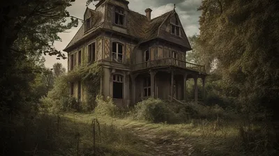 дом с привидениями на природе, реальная картина домов с привидениями,  Хэллоуин, дом с привидениями фон картинки и Фото для бесплатной загрузки