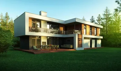 Дом с плоской крышей. Двухэтажный дом в современном стиле. - YouTube
