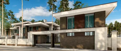 Проекты домов с плоской крышей в стиле хай тек и минимализм