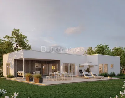 Проект двухэтажного дома с плоской крышей ОТКРЫТЫЙ-2 купить в Минске на  Territoria.by