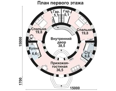 Одноэтажный дом с внутренним двором — designchat.com