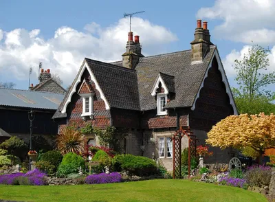 Характерный дом в Англии 18 века, который находится в процветающем графстве  Хертфордшир