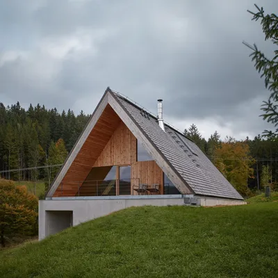 Дом из дерева и бетона в Чехии | AD Magazine