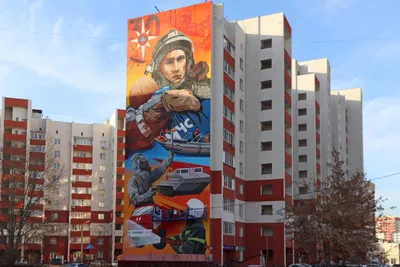 В Липецке появилось уникальное граффити высотой с 10-этажный дом -  Российская газета