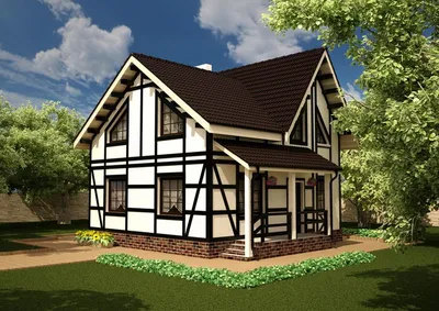 Заказать проект дома в немецком стиле, фото и цены одноэтажных проектов  коттеджей под ключ в компании Ваш загородный дом