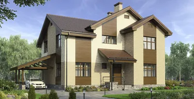 Проект уютного дома с мансардой в немецком стиле, площадью 137.72 кв.м (от  100 до 150 кв м) под ключ, цена в Перми от компании ТСК ГАРАНТ+
