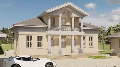 Проект деревянного дома в русском стиле. -