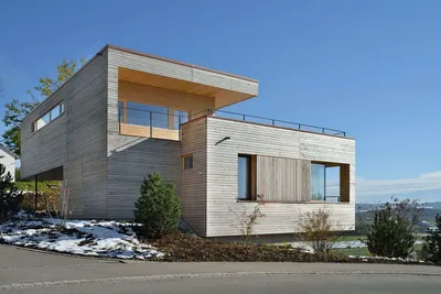 Лентообразный необычный проект дома в Швейцарии