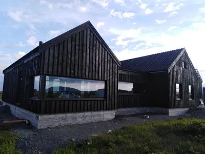 1016B «Эпсилон» - проект одноэтажного дома с террасой, в скандинавском стиле:  цена | Купить готовый проект с фото и планировкой