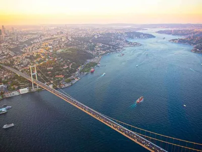 Фото Стамбул Турция Сверху Дома Города
