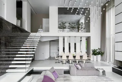 Проект дуплекса (дома на две семьи) в стиле минимализма 116 м кв
