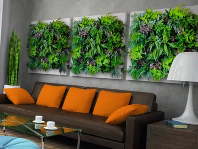 Как создать зеленую стену с помощью искусственных растений