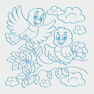 Трафарет Птицы для детей купить для Стен — Шаблоны и Картинки в магазине