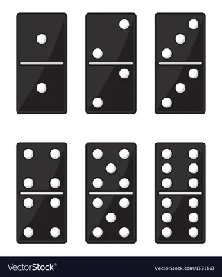 Domino black set Royalty Free Vector Image - VectorStock