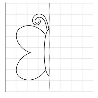 Дорисуй картинку по клеточкам для детей