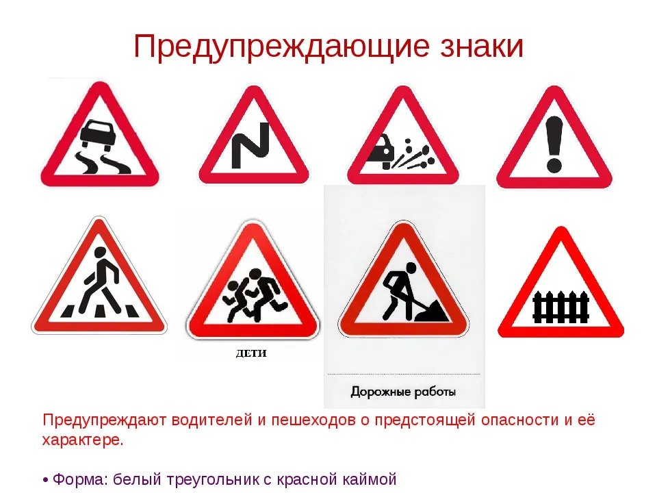 Предупреждать именно. Предупреждающие знаки. Дорожные знаки предупреждающие. Предупреждающие знаки дорожного движения для детей. Предупреждающие знаки для пешеходов.