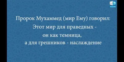 Суть мирской жизни (дунья) | Azan.ru