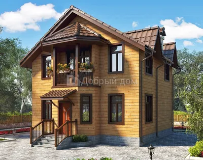 565A «Belissimo» - проект двухэтажного дома, в современном стиле, мастер  спальня, с верандой и балконом: цена | Купить готовый проект с фото и  планировкой