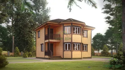 Двухэтажный дом с эркером фото - АРХИПРОЕКТ.РФ