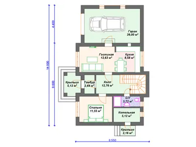Проект двухэтажного дома, 202,57м2 | Проекты домов и коттеджей