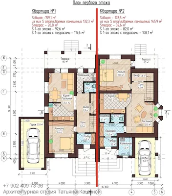 Проект двухквартирного жилого дома » Архитектурная мастерская