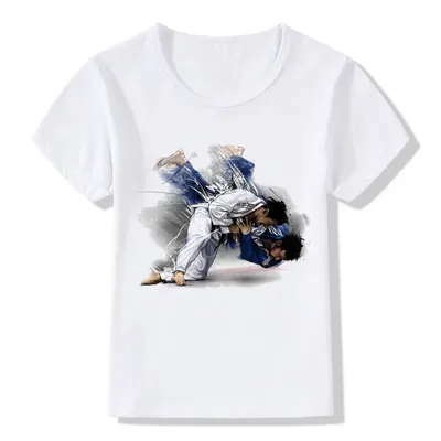 Футболки для мальчиков и девочек с изображением эволюции дзюдо, детские футболки  дзюдо, Детская футболка, летняя повседневная мягкая белая футболка |  AliExpress