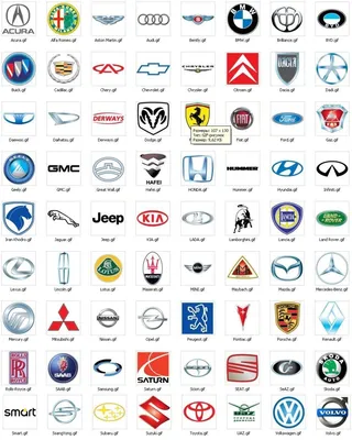 Эмблемы китайских автомобилей с названиями Таблица