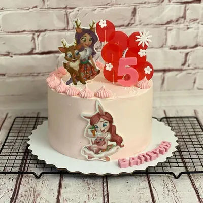 Съедобная вафельная картинка на торт Энчантималс. Украшение для торта  девочке, дочке на день рождения, юбилей. Вырезанный круг из вафельной  бумаги размером 14.5см. - купить с доставкой по выгодным ценам в  интернет-магазине OZON (