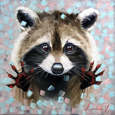 енот-полоскун | Raccoon illustration, Animal illustration art, Raccoon  drawing