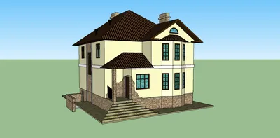 FD-00-25 – проект частного классического квадратного дома 13 на 13 метров