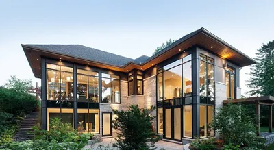 Одноэтажный дом с эркером: 100 фото красивых решений дизайна