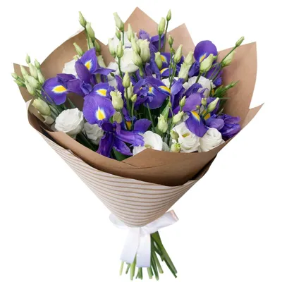 Букет из 101 разноцветной эустомы - купить цветы с доставкой | BUKETLAND