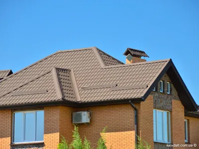 Фасад дома с коричневой крышей | Смотреть 95 идеи на фото бесплатно