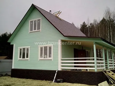 Деревянные дома с зеленой крышей (56 фото)