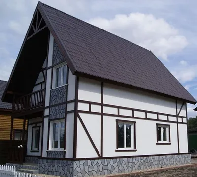 Отделка фасада дома в немецком стиле фахверк своими руками | Дома в немецком  стиле, Деревянные рамы, Домашняя мода