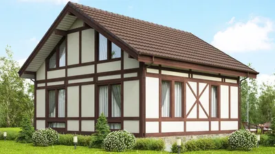 Фасад дома в немецком стиле - 75 фото