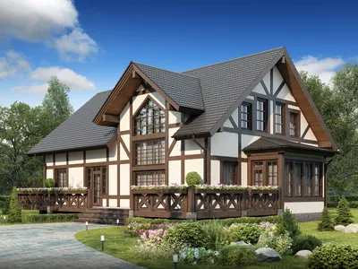 Как оформить фасад деревянного дома в стиле фахверк? | Живица - масло для  древесины | Дзен