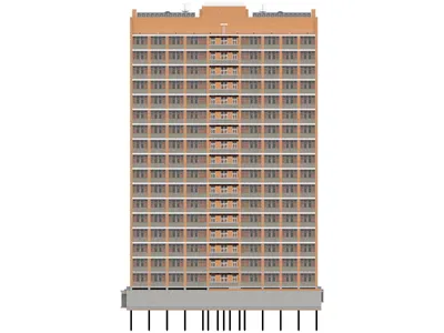 Многоквартирные жилые дома со встроенными нежилыми помещениями участок 2121  Расцветай-Янино | Архитектурная мастерская Юсупова - Yusupov Architects