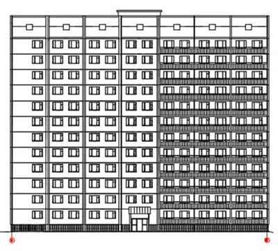 Готовый эскизный проект одноподъездного многоэтажного жилого дома с  подземным паркингом (28)