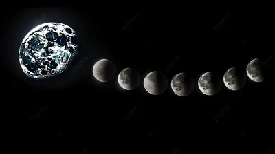Фазы луны от новой к вполне Стоковое Изображение - изображение  насчитывающей космос, небесно: 27934691
