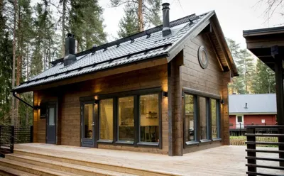 Финские деревянные каркасные дома и дома из бурса