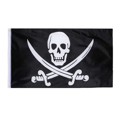 Пиратский флаг пиратов Веселый Роджер в шляпе с ножом 90*60, 150*90 см: 263  грн. - Коллекционирование Киев на Olx