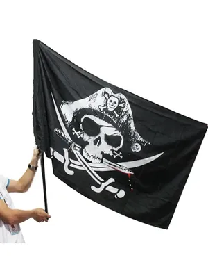 Наклейка на авто Пиратский флаг. Череп, кости. Версия 2 « Наклейки на авто